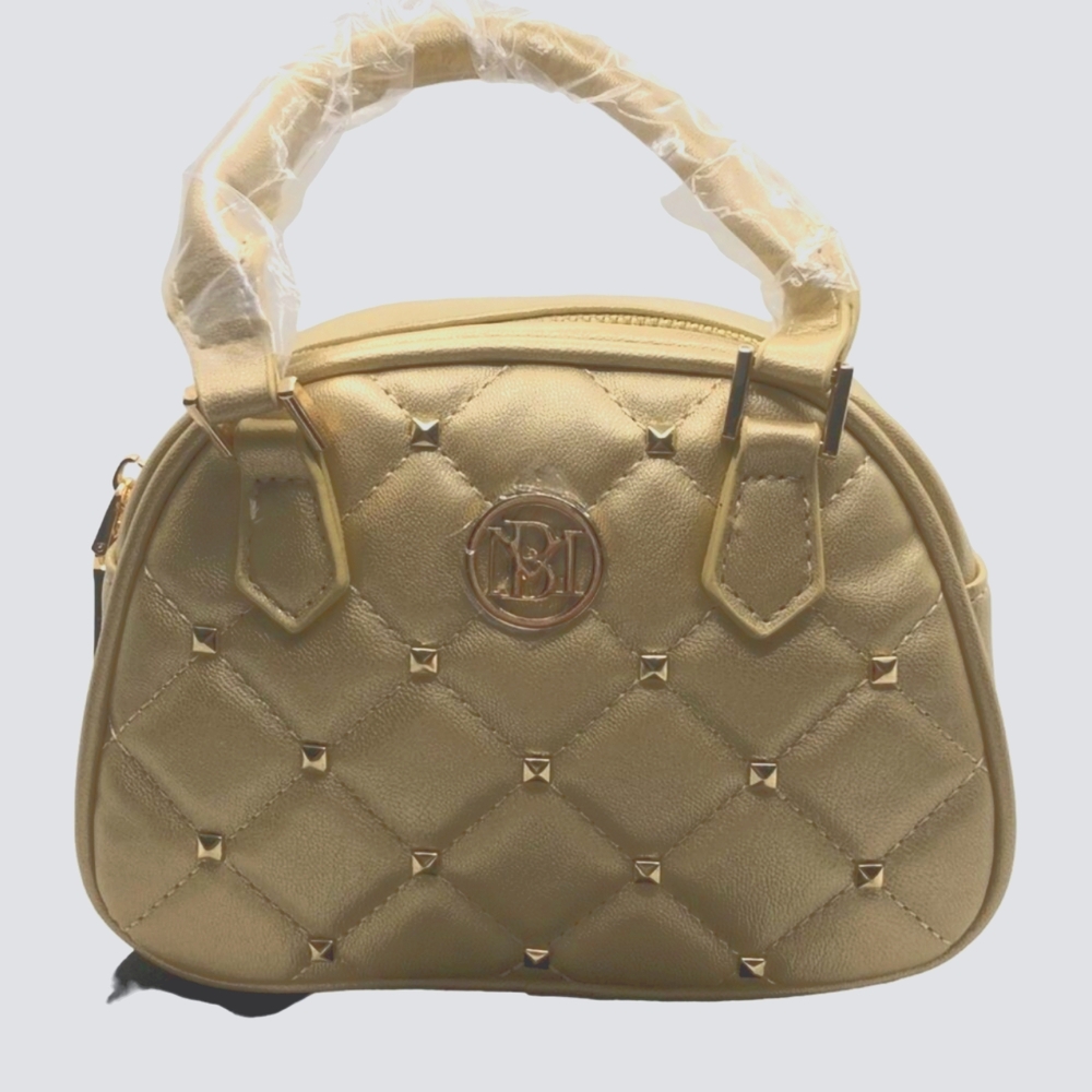 Badgley Mischka Metallic Gold Crossbody Dome Bag NWT! still in original wrapping